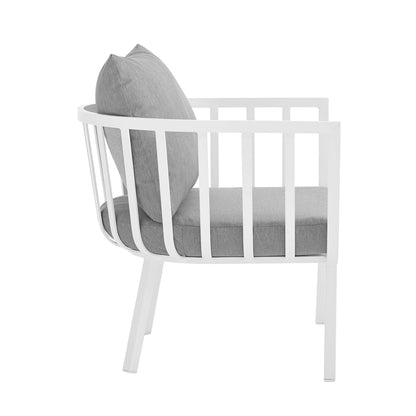 Modway Furniture Riverside 5 Piece Outdoor Patio Aluminum Set by Modway – EEI-3786-SLA-WHI