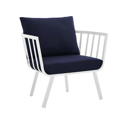 Modway Furniture Riverside 5 Piece Outdoor Patio Aluminum Set by Modway – EEI-3786-SLA-WHI