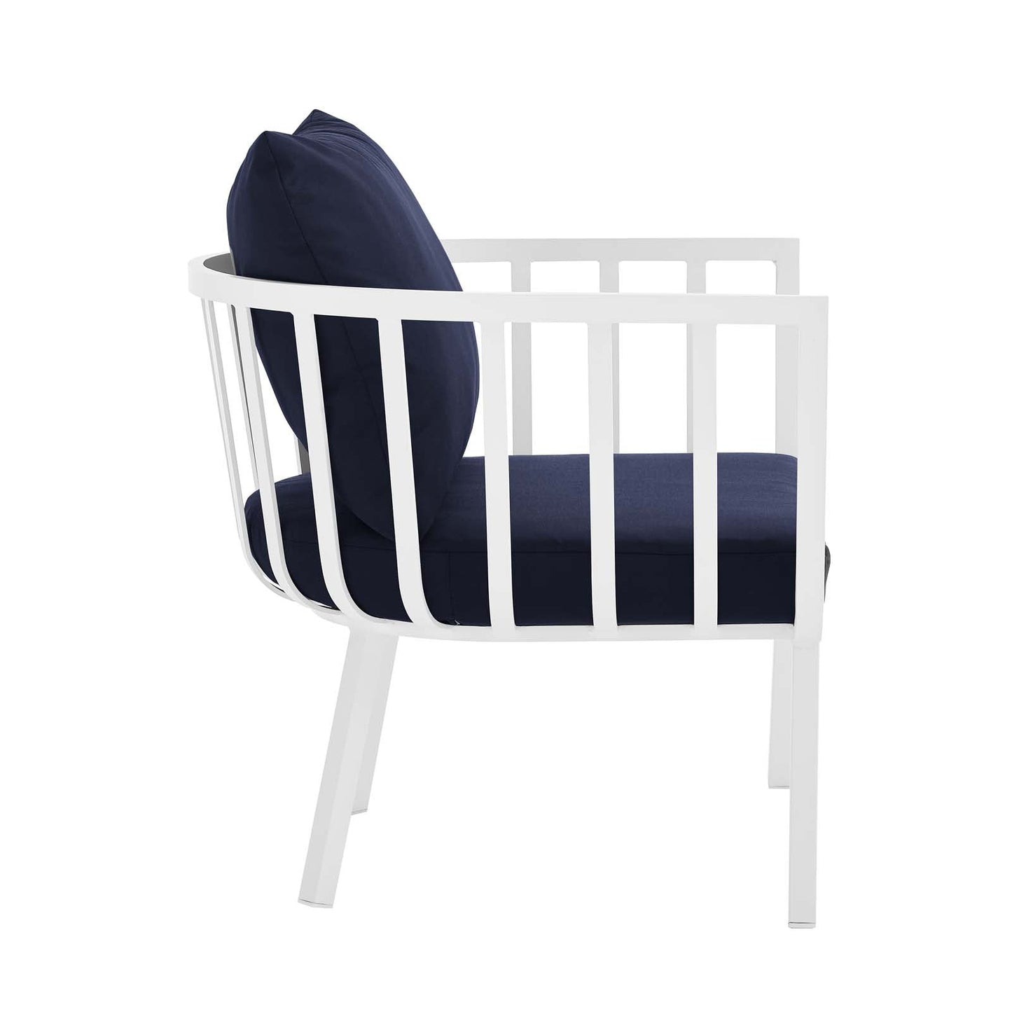 Modway Furniture Riverside 4 Piece Outdoor Patio Aluminum Set by Modway - EEI-3787-WHI-NAV