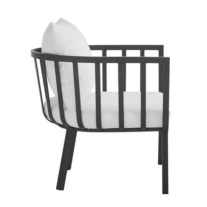 Modway Furniture Riverside 6 Piece Outdoor Patio Aluminum Set by Modway –EEI-3791-WHI-NAV