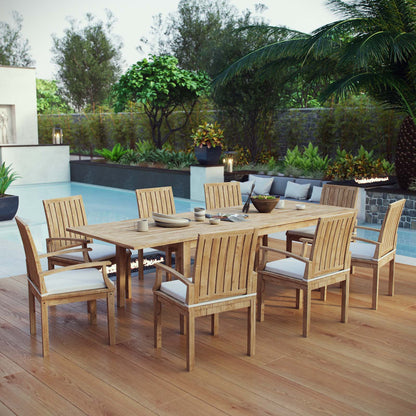 Modway Furniture Marina 9 Piece Outdoor Patio Teak Dining Set by Modway – EEI-4034