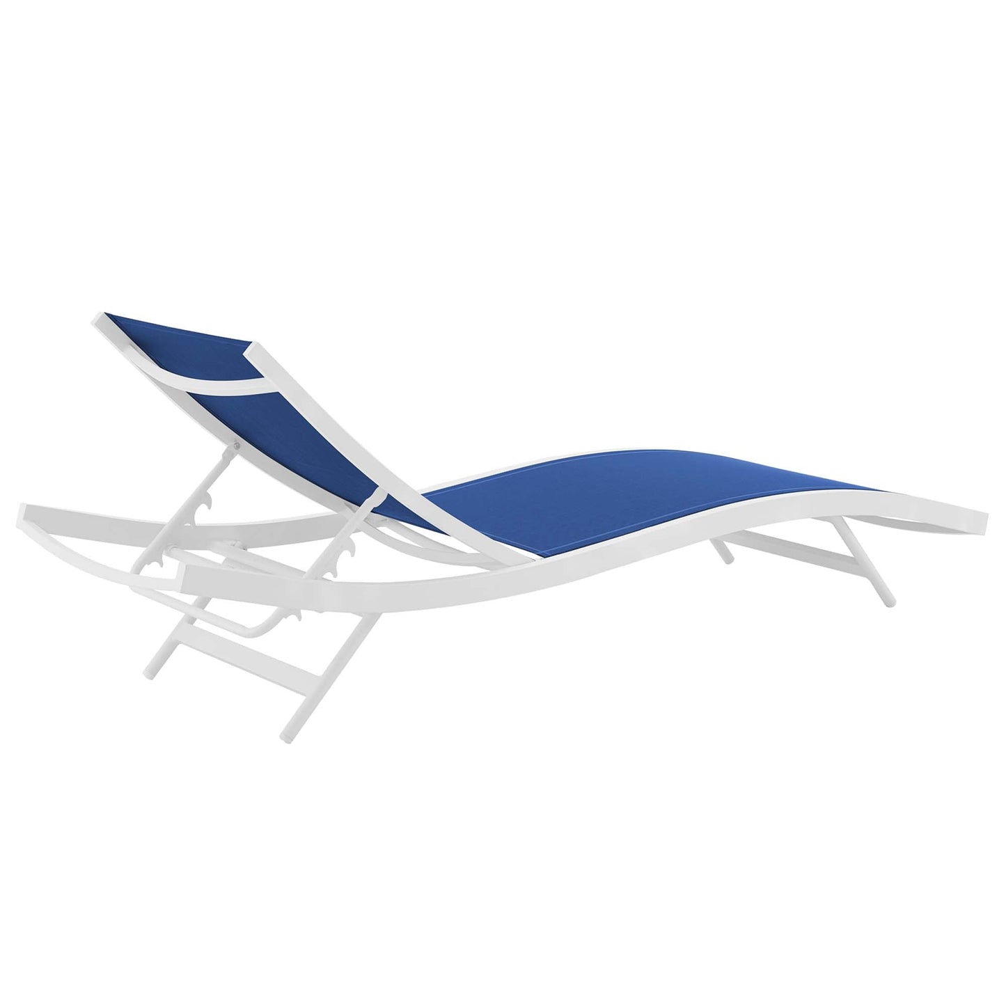 Modway Furniture Glimpse Outdoor Patio Mesh Chaise Lounge Set of 4 - EEI-4039-WHI-GRY