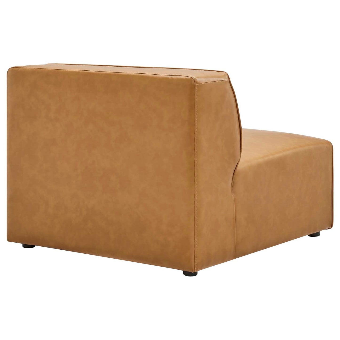 Modway furniture Mingle Vegan Leather Armless Chair - Stylish Modular Seating with Dense Foam Comfort & Support - EEI-4623-GRY