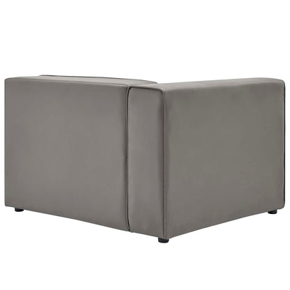 Modway furniture Mingle Vegan Leather Sectional Sofa - Stylish, Comfortable 3-Piece Design for Modern Living Spaces - EEI-4789-GRY