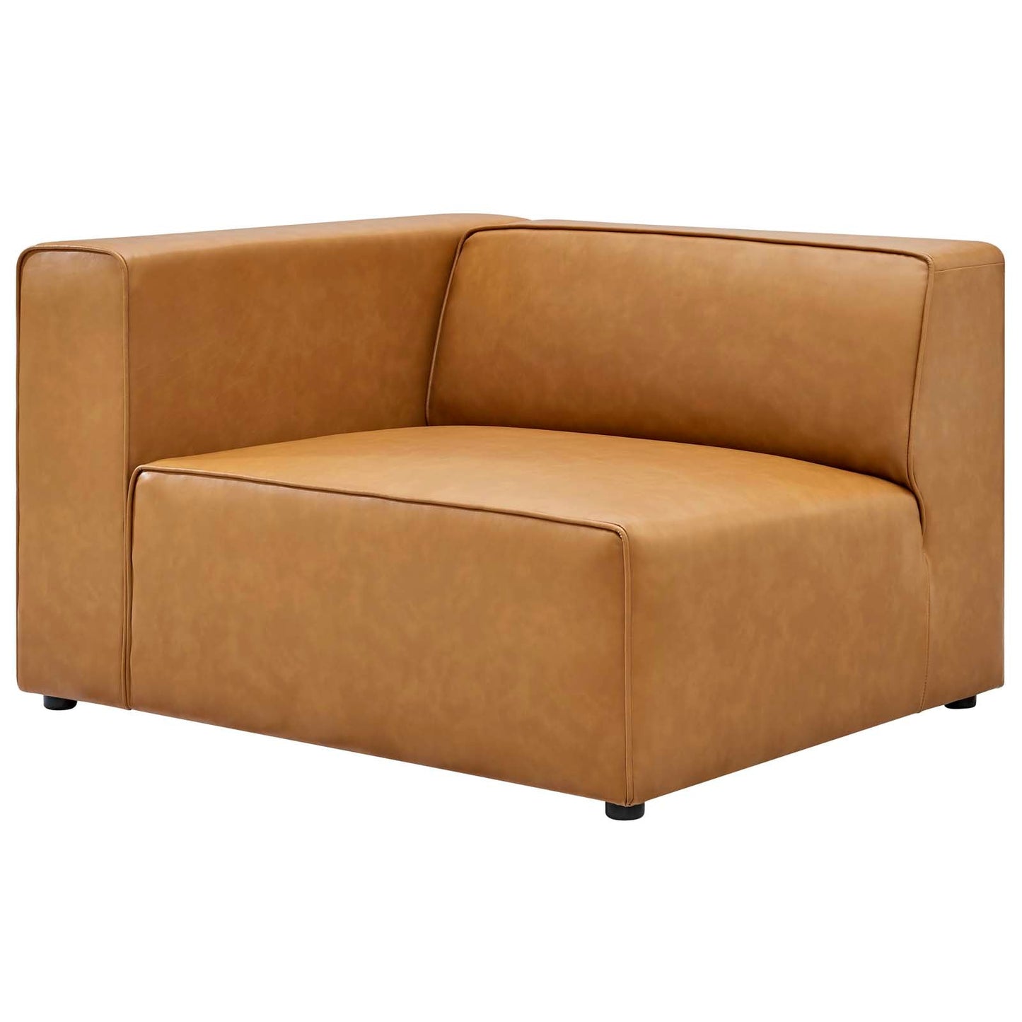 Modway furniture Mingle Vegan Leather Sectional Sofa - Stylish, Comfortable 3-Piece Design for Modern Living Spaces - EEI-4789-GRY