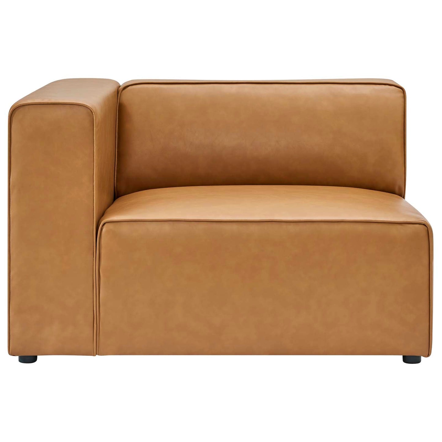 Modway furniture Mingle Vegan Leather Sectional Sofa - Stylish, Comfortable 3-Piece Design for Modern Living Spaces - EEI-4789-GRY
