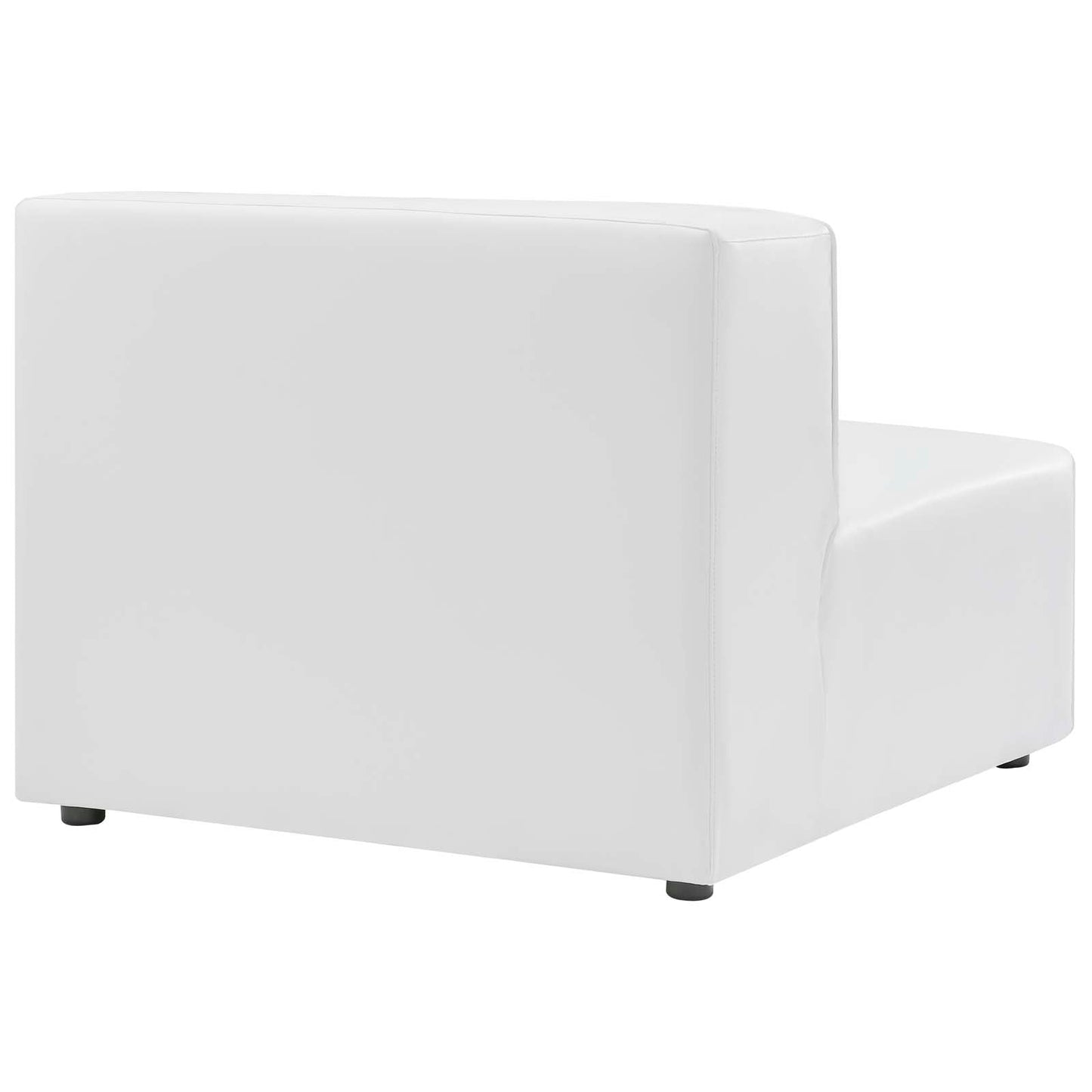 Modway furniture Mingle Vegan Leather Sectional Sofa - Stylish, Comfortable 3-Piece Design for Modern Living Spaces - EEI-4789-GRY