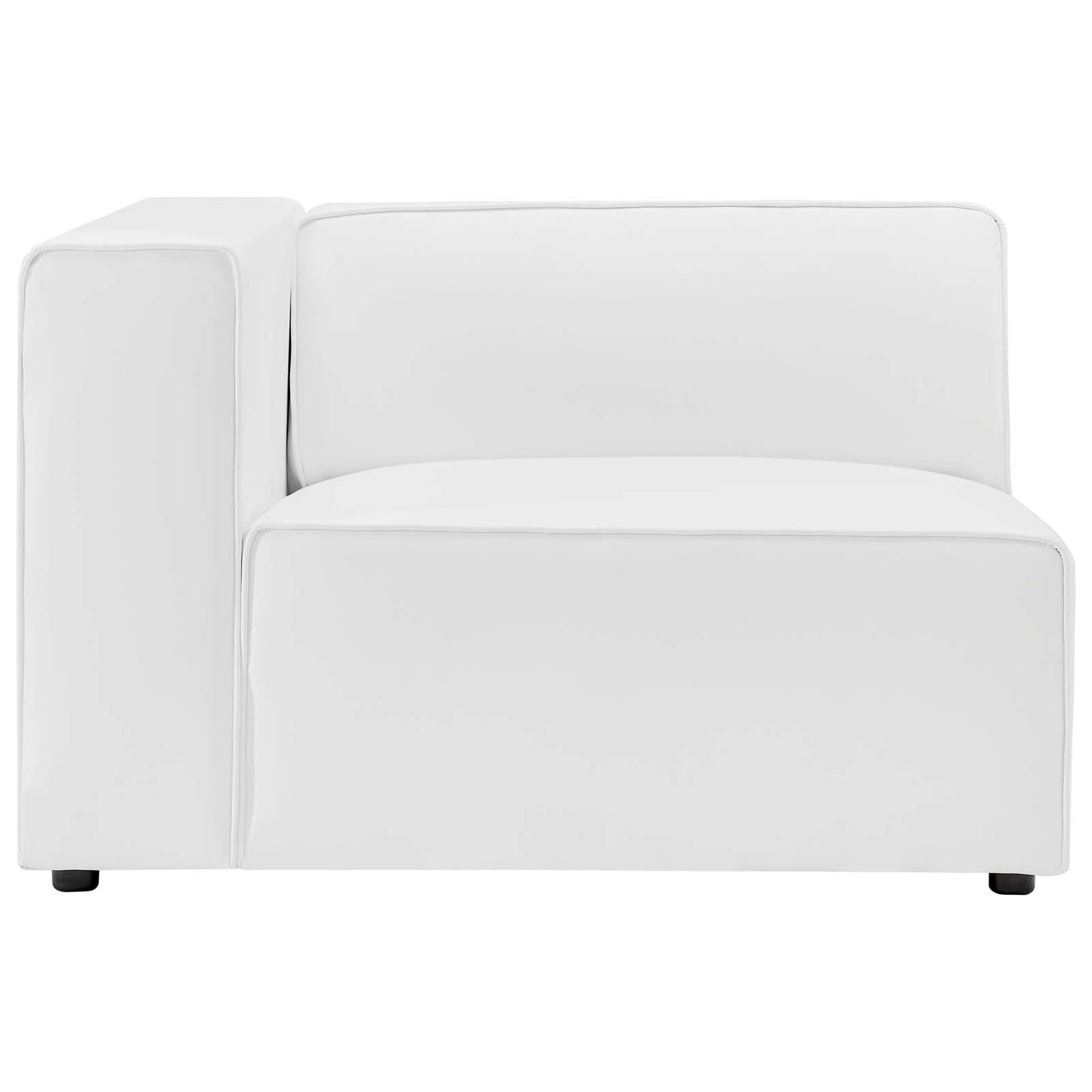 Modway furniture Mingle Vegan Leather 4-Piece Sectional Sofa - Stylish, Comfortable Seating for Modern Living Spaces - EEI-4793-GRY