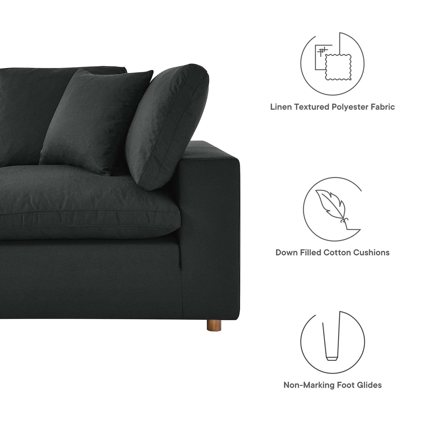 Modway Furniture Commix 6-Piece Down Filled Overstuffed Sectional Sofa by Modway – EEI-5761