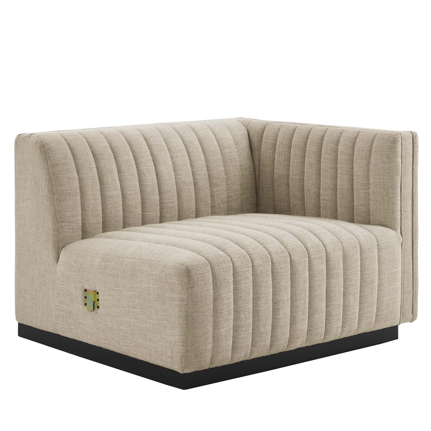 Modway Furniture Conjure 5-Piece Channel Tufted Upholstered Fabric Sectional by Modway – EEI-5796