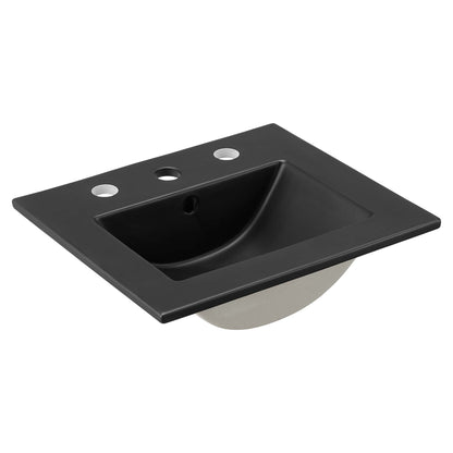 Modway furniture Soma Bathroom Vanity with White Basin Included - EEI-6711-OAK-WHI
