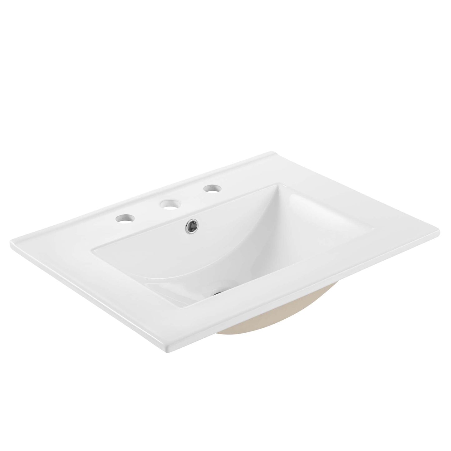 Modway furniture Soma Bathroom Vanity with White Basin Included - EEI-6711-OAK-WHI