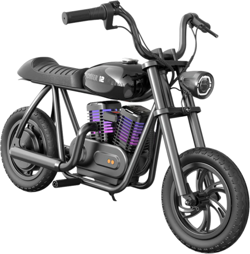 Hyper Gogo Pioneer 12 Plus Electric Kids Motorcycle Bluetooth Speaker 21.9V 160W 10 MPH 7.5 Miles EL-MB05P New - EL-MB05P-BLACK
