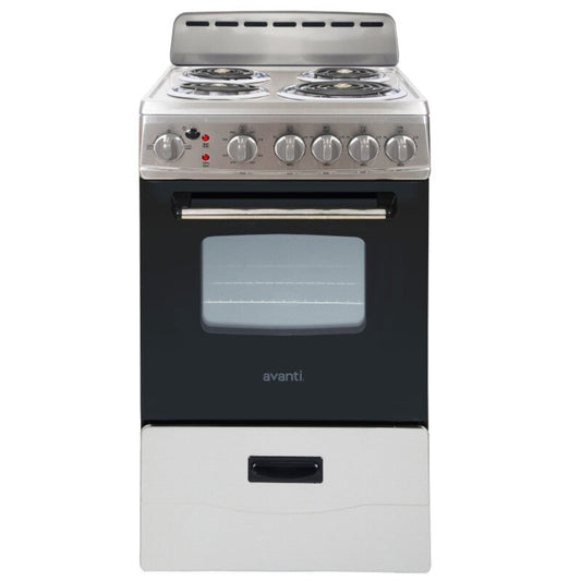 Avanti  20" Electric Range Oven with Framed Glass Door Stainless Steel - ERU200P3S