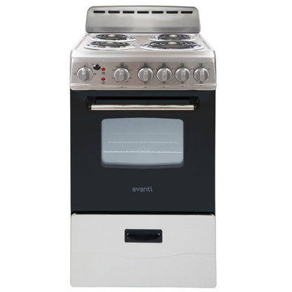 Avanti  20" Electric Range Oven with Framed Glass Door Stainless Steel - ERU200P3S