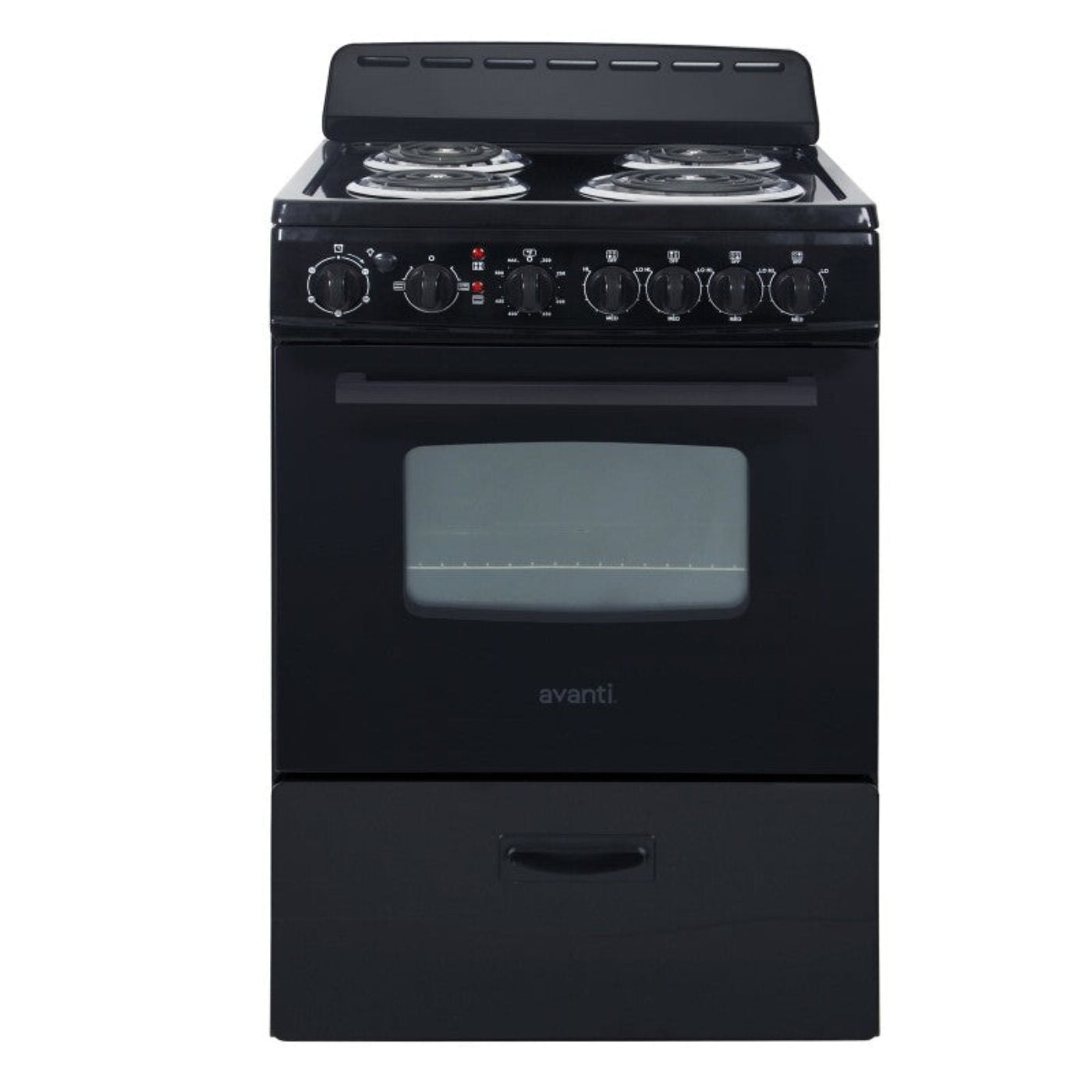 Avanti  24" Electric Range Oven with Framed Glass Door Black - ERU240P1B