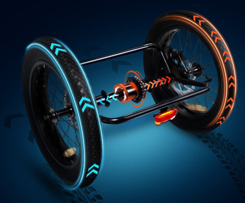 Addmotor 750W 48V Grandtan X Trike Full Suspension Electric Bike