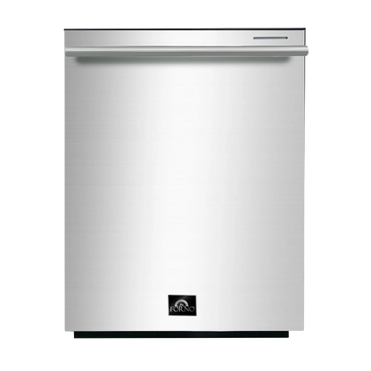 Forno 3-Piece Appliance Package - 36-Inch Gas Range, Pro-Style Refrigerator, and Dishwasher in Stainless Steel - AP3-60S-6244-36