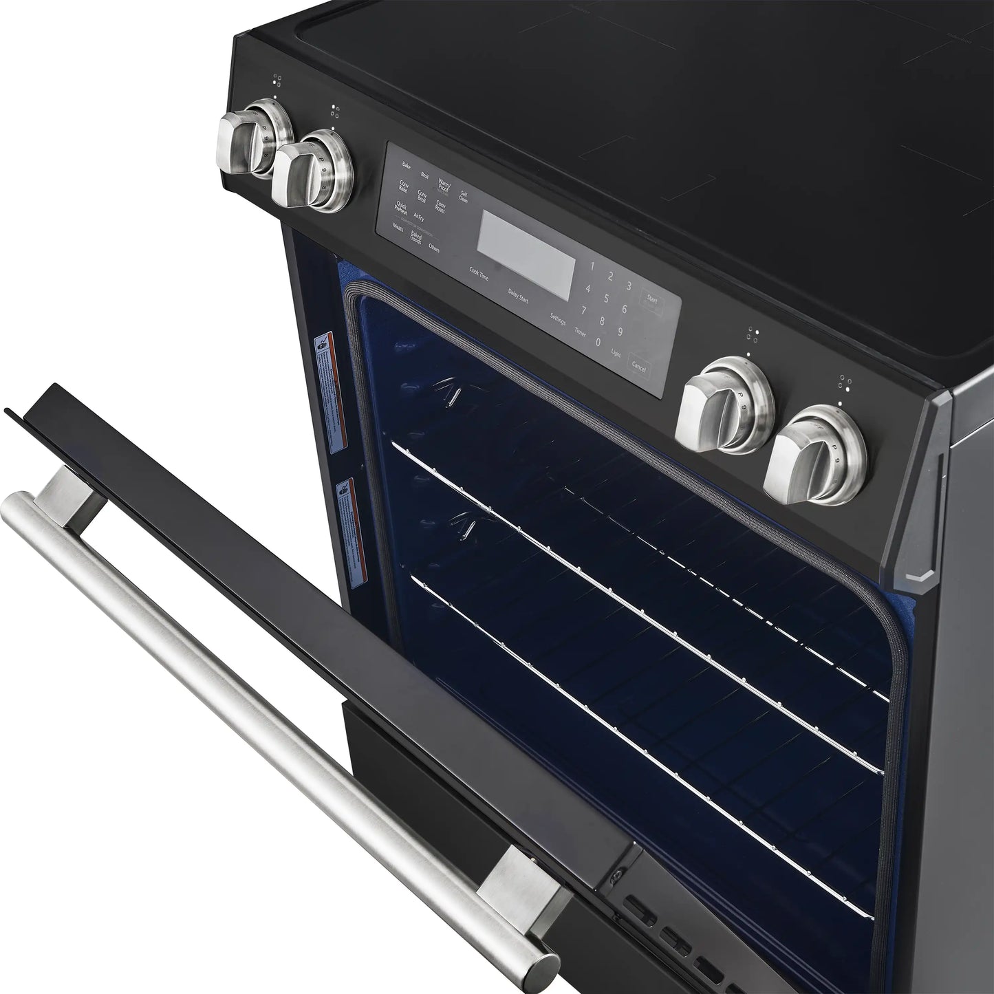 Forno 5-Piece Appliance Package - 30-Inch Induction Range, Under Cabinet Range Hood, French Door Refrigerator, Dishwasher, and 30-Inch Microwave Drawer in Black with Antique Brass Trim - APR5-905-30BLK-MWD30
