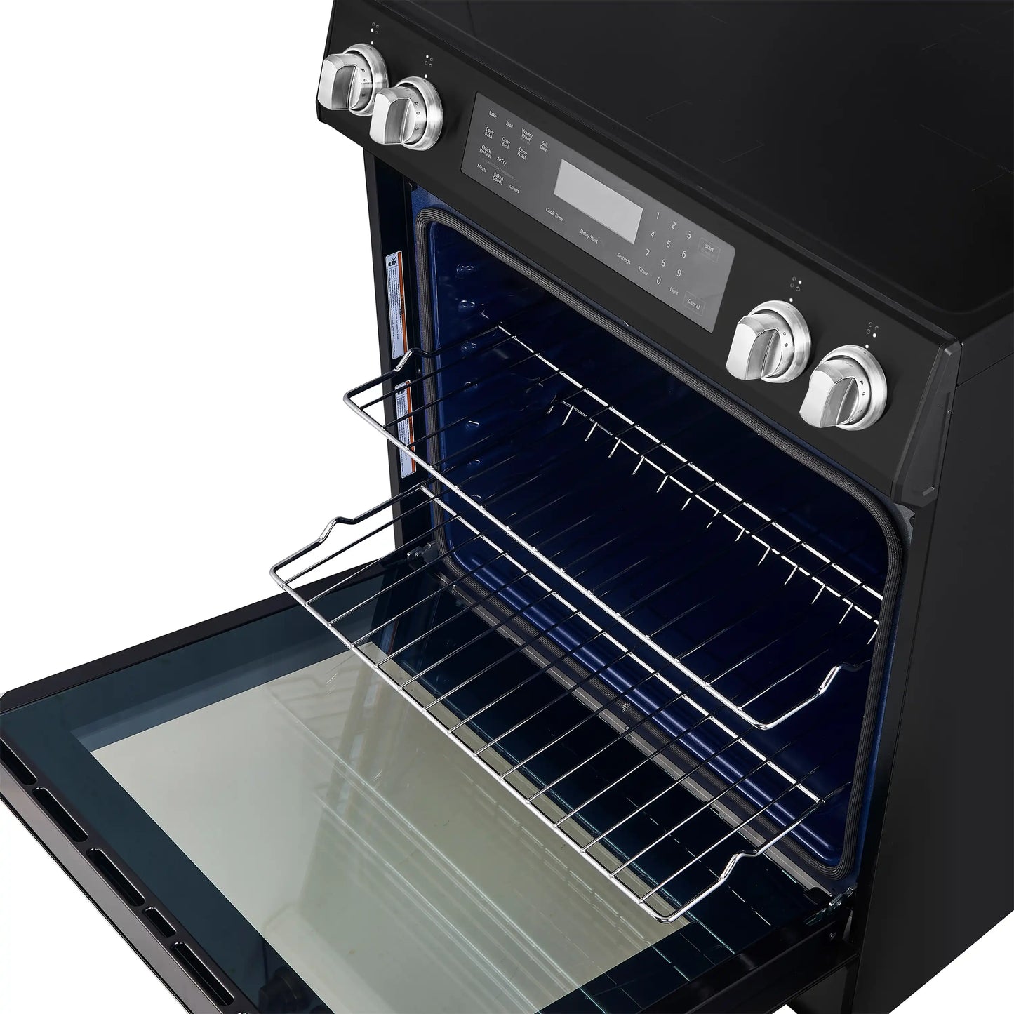 Forno 5-Piece Appliance Package - 30-Inch Inducton Range, Under Cabinet Range Hood, Refrigerator, Dishwasher, and 24-Inch Microwave Oven in Black with Stainless Steel Trim - APR5-905-30BLK-MWO24
