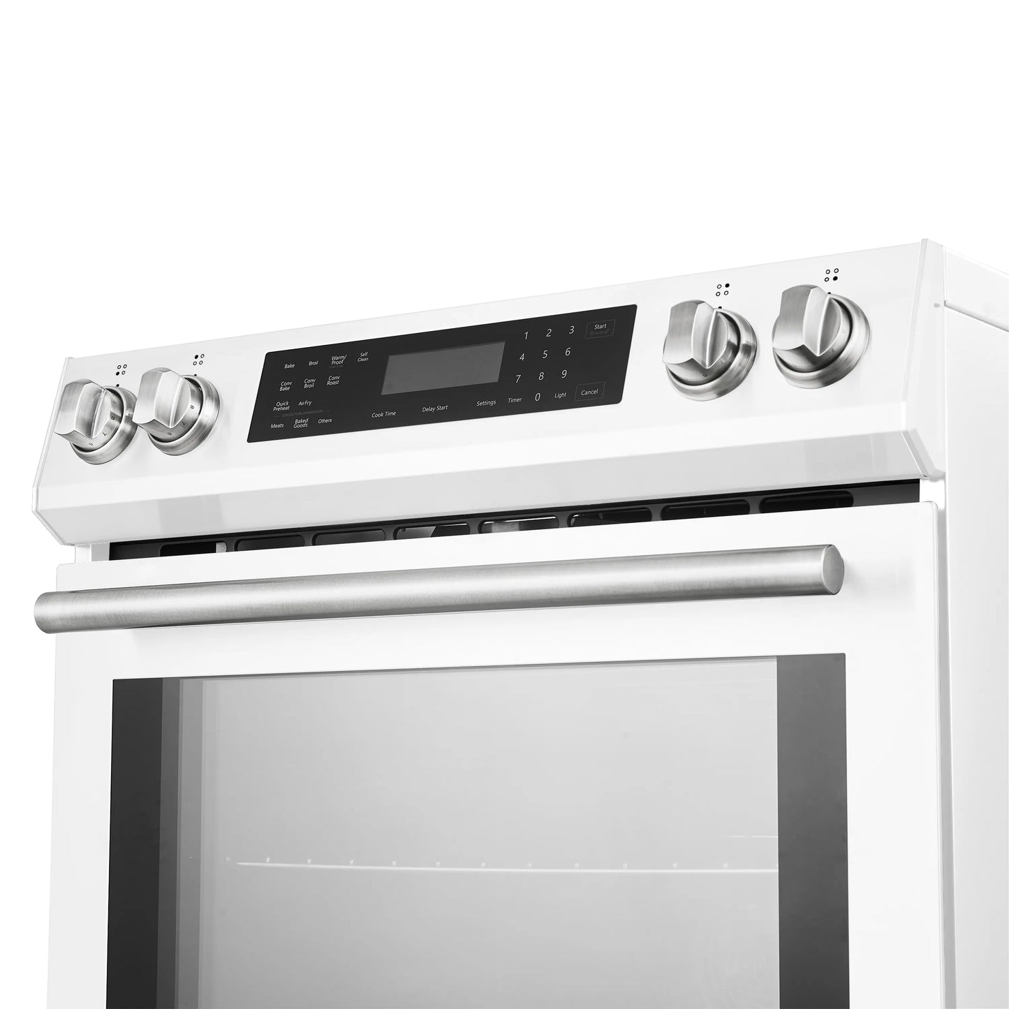 Forno 5-Piece Appliance Package - 30-Inch Inducton Range, Under Cabinet Range Hood, Refrigerator with Water Dispenser, Dishwasher, and  24-Inch Microwave Oven in White with Stainless Steel Trim - APW5-905-30WHT-MWO24