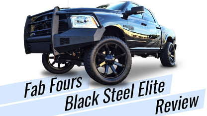 Fab Fours FS08-Q1960-1 Ford F250/F350 Superduty 2008-2010 Black Steel Elite Front Bumper Full Guard with Tow Hooks