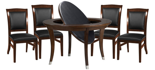 Sterling 54 Inch Flip Top 2 in 1 Game Table with 4 Heritage Dining Chairs