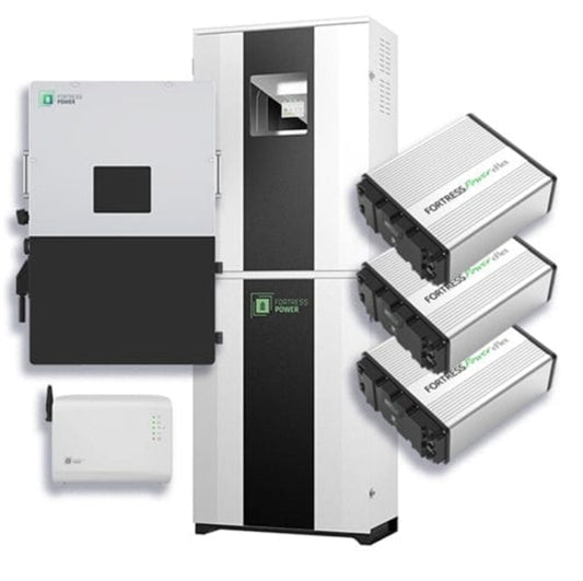 Aims Power Hybrid Power Kit | 10kW 120/240 Output 48VDC - 16.2kWh System Bundle | Envy10 Hybrid Inverter + 3 x eFlex Max Lithium Battery | Guardian Battery Monitor | FlexTower - Envy10+3eFlexMax+Guardian+FlexTower