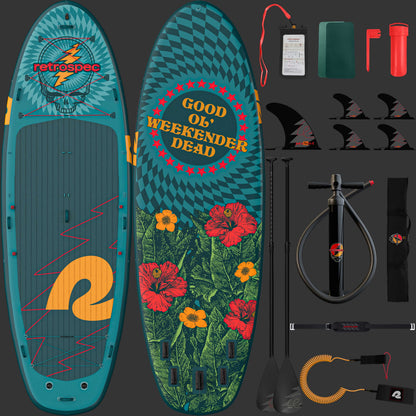 Retrospec Grateful Dead Weekender Crew XL Multi-Person Inflatable Stand Up Paddle Board 15’ - 6515
