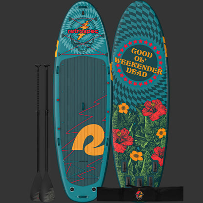 Retrospec Weekender Crew Multi-Person Inflatable Stand Up Paddle Board 12’ - 6626