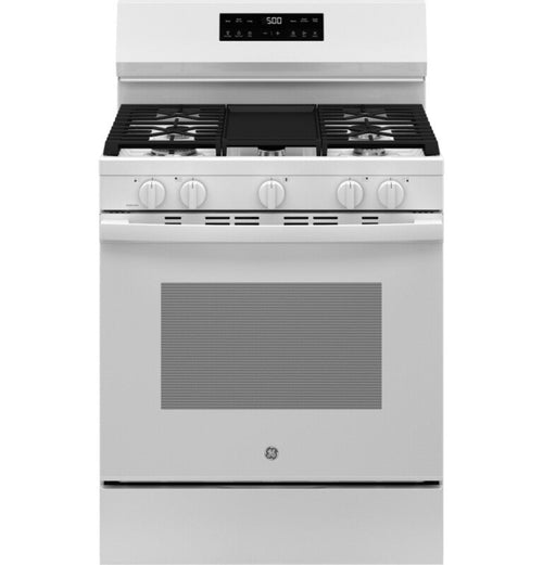 GE Appliances 30" Free-Standing Gas Range with Crisp Mode White - GGF500PVWW
