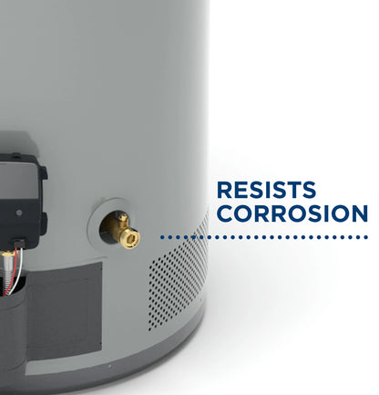 GE GP50T10BXR RealMAX Premium 50-Gallon Tall Liquid Propane Atmospheric Water Heater Gray