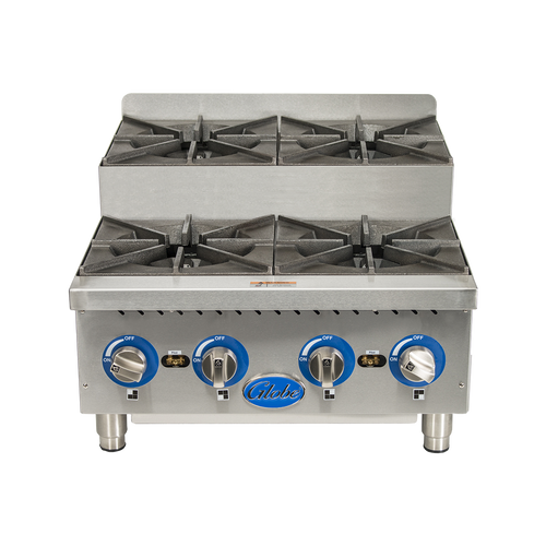 Globe Gas GHPSU424G 24" Countertop Step-Up Hot Plates - Natural Gas
