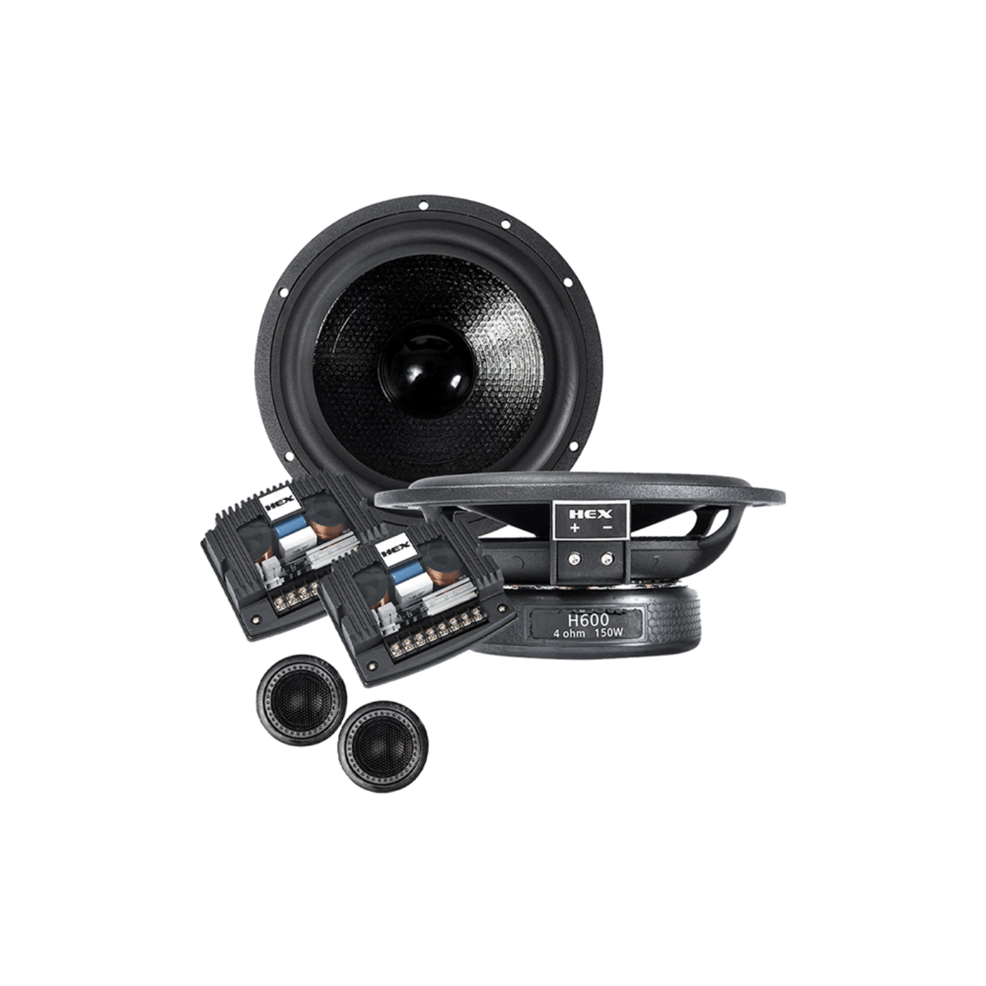 Diamond Audio 6.3” HEX Series 2-Way Component Set w/Aluminum Dome Tweeter - H600A