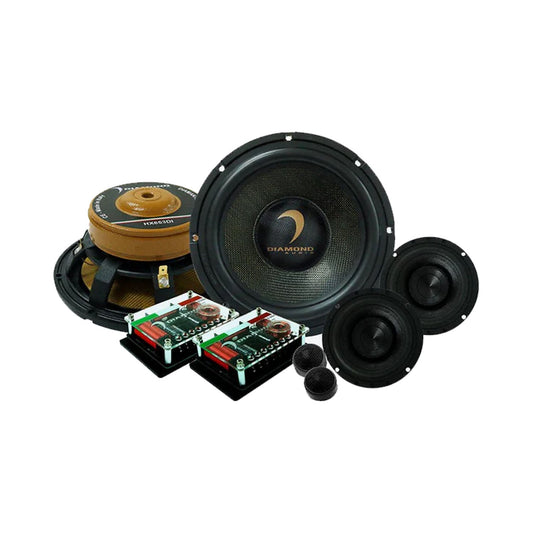 Diamond Audio 6.5" HEX Diamante Italia Edition 3-Way Component Set w/1" Silk Dome Tweeter - HX653DI