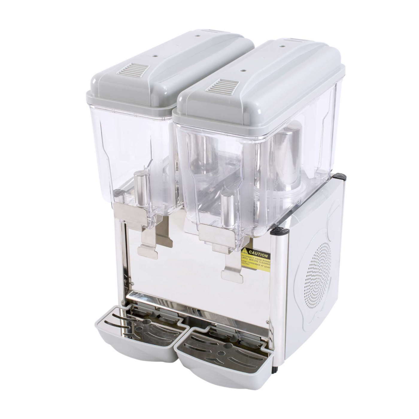Adcraft JD-2 Juice Dispenser with (2) 3 Gallon Clear Polycarbonate Bowls - ACJD2