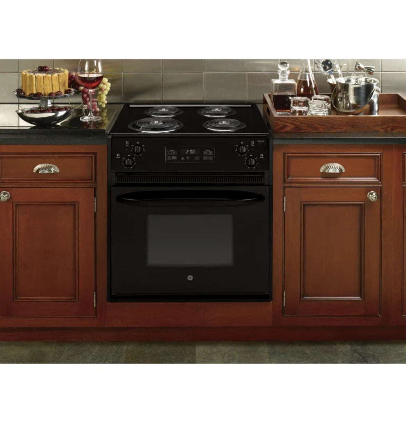 GE Appliances  27" Drop-In Electric Range Black - JM250DTBB