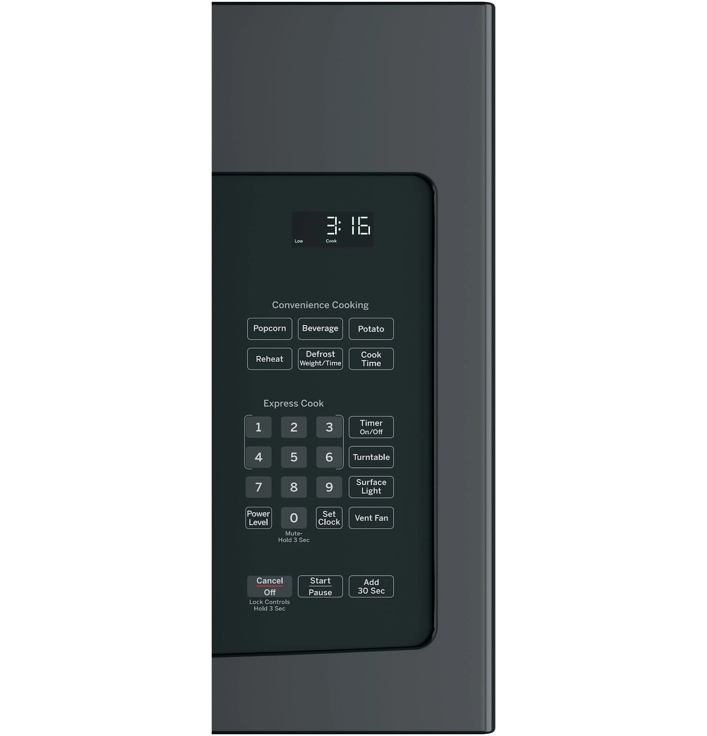 GE Appliances 1.6 Cu. Ft. Over-the-Range Microwave Oven with Recirculating Venting Black - JNM3163DJBB