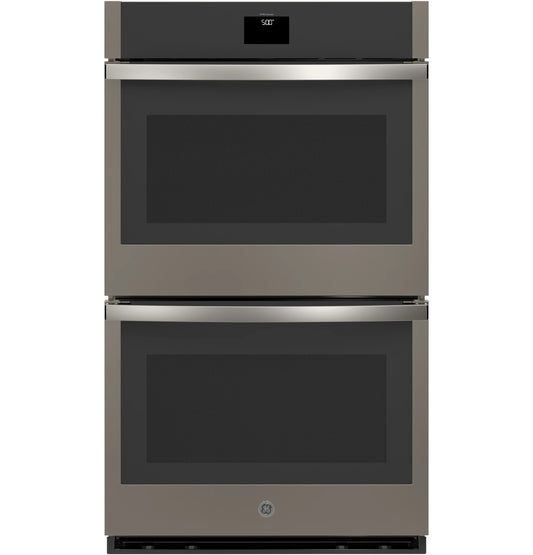 GE Appliances  30" Smart Built-In Self-Clean Convection Double Wall Oven with No Preheat Air Fry Fingerprint Resistant Slate - JTD5000DVBB