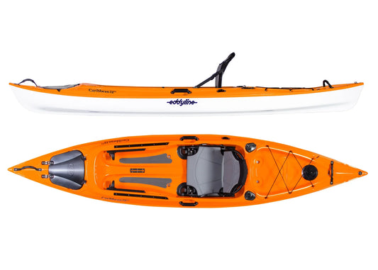 Eddyline Caribbean 12 FS Kayak - EDDYKC12FS~PEARL-YELLOW
