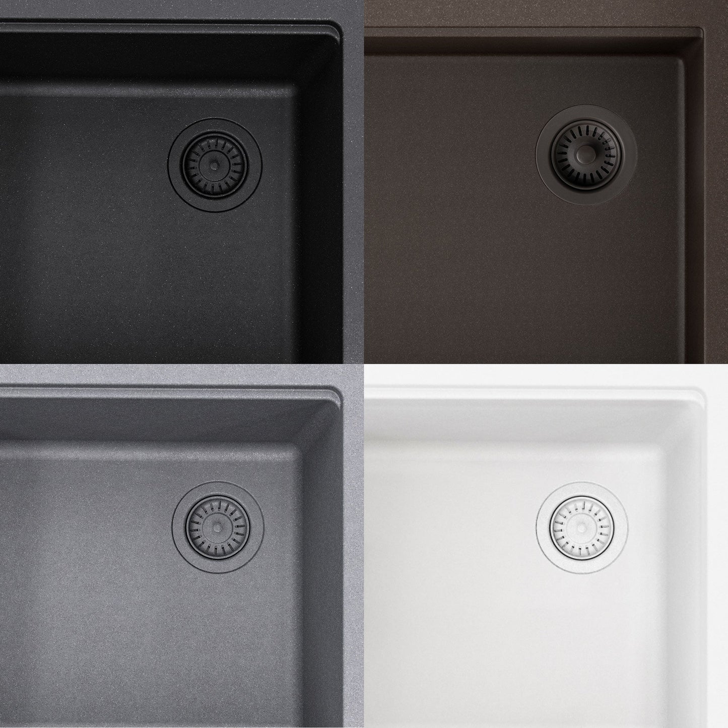 KRAUS Bellucci Workstation 33" Undermount Granite Composite Kitchen Sink in Metallic Black with Accessories