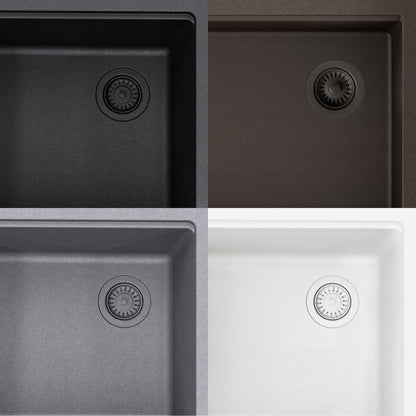 KRAUS Bellucci Workstation 33" Undermount Granite Composite Kitchen Sink in Metallic Gray with Accessories