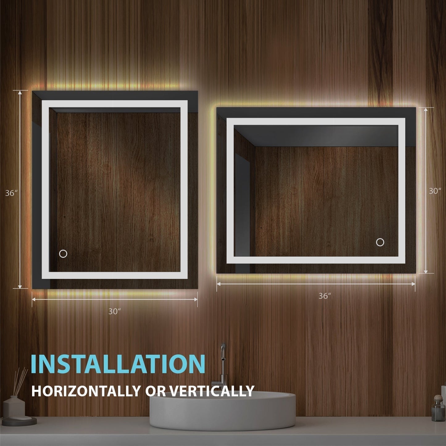 Blossom Lyra 36 x 30 Inch LED Mirror - LED M8 3630