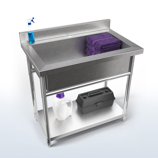 VIVO Life Finds by VIVO Stainless Steel Single Bowl Large Utility Sink - LF-US1SL