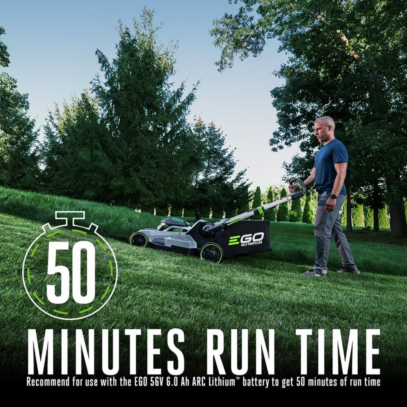 EGO Power+ 21" Self-Propelled Lawn Mower with 6.0Ah Battery and Charger - LM2114SP