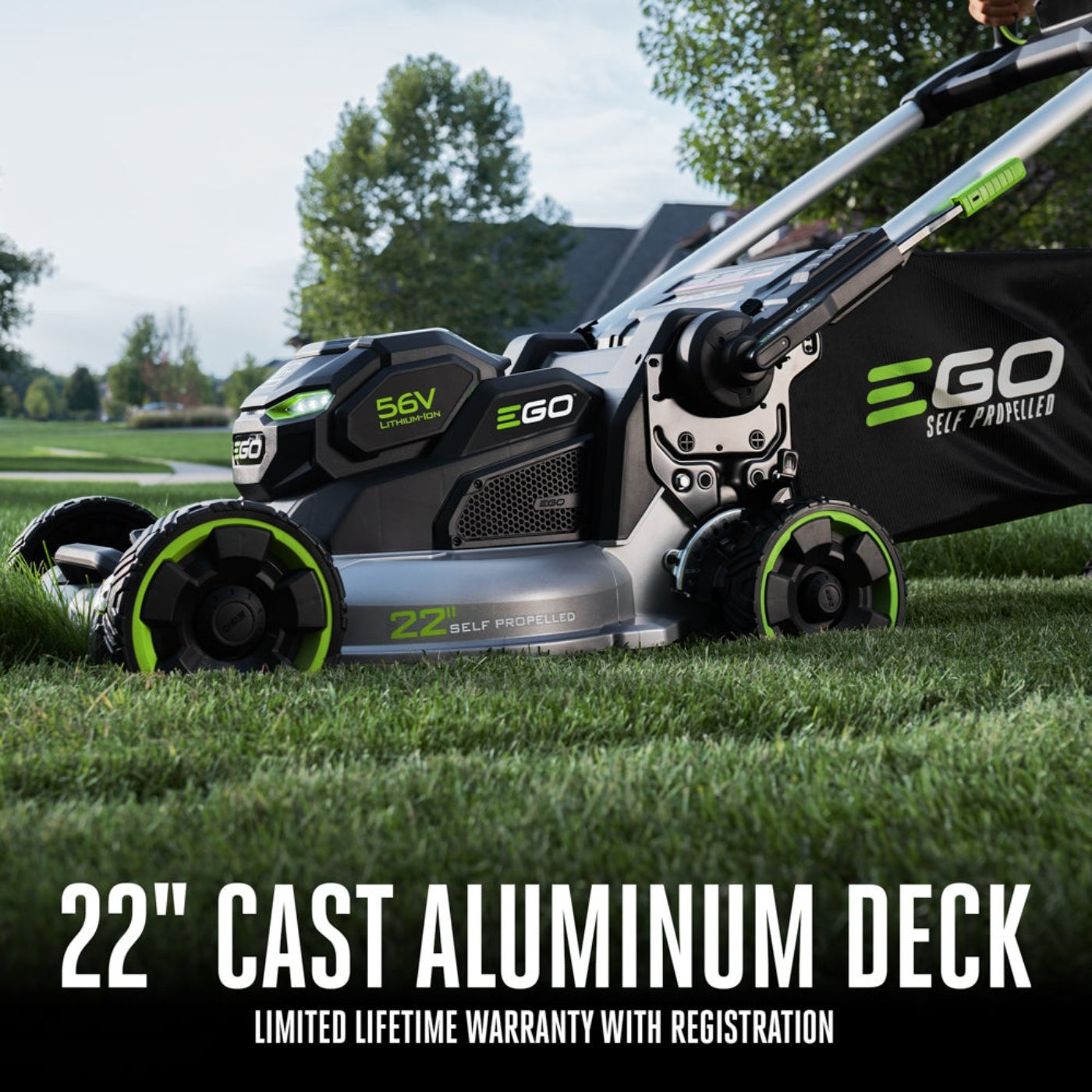 EGO Power+ 22" Aluminum Deck Select Cut Self-Propelled Lawn Mower with 10.0Ah Battery and 700W Turbo Charger - LM2206SP