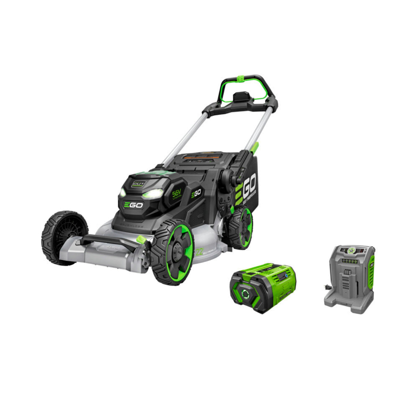 EGO Power+ 22" Aluminum Deck Select Cut Self-Propelled Lawn Mower with 10.0Ah Battery and 700W Turbo Charger - LM2206SP