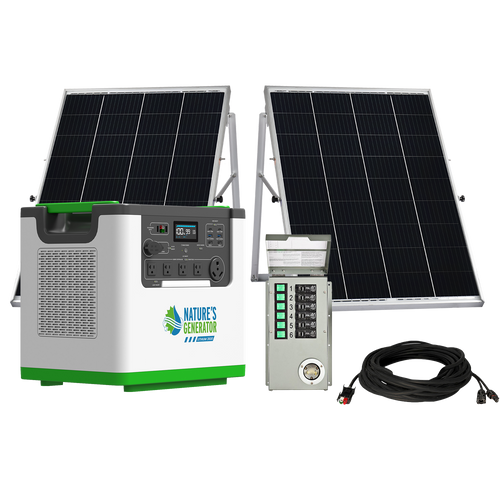 Nature's Generator Lithium 3600 Solar Generator and Transfer Switch - NGL36AUP
