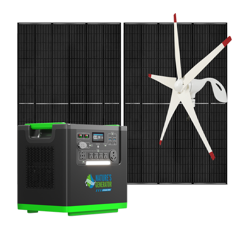 Nature's Generator Lithium 6000 with Solar Panels and Wind Turbine - NGLSXAUPW