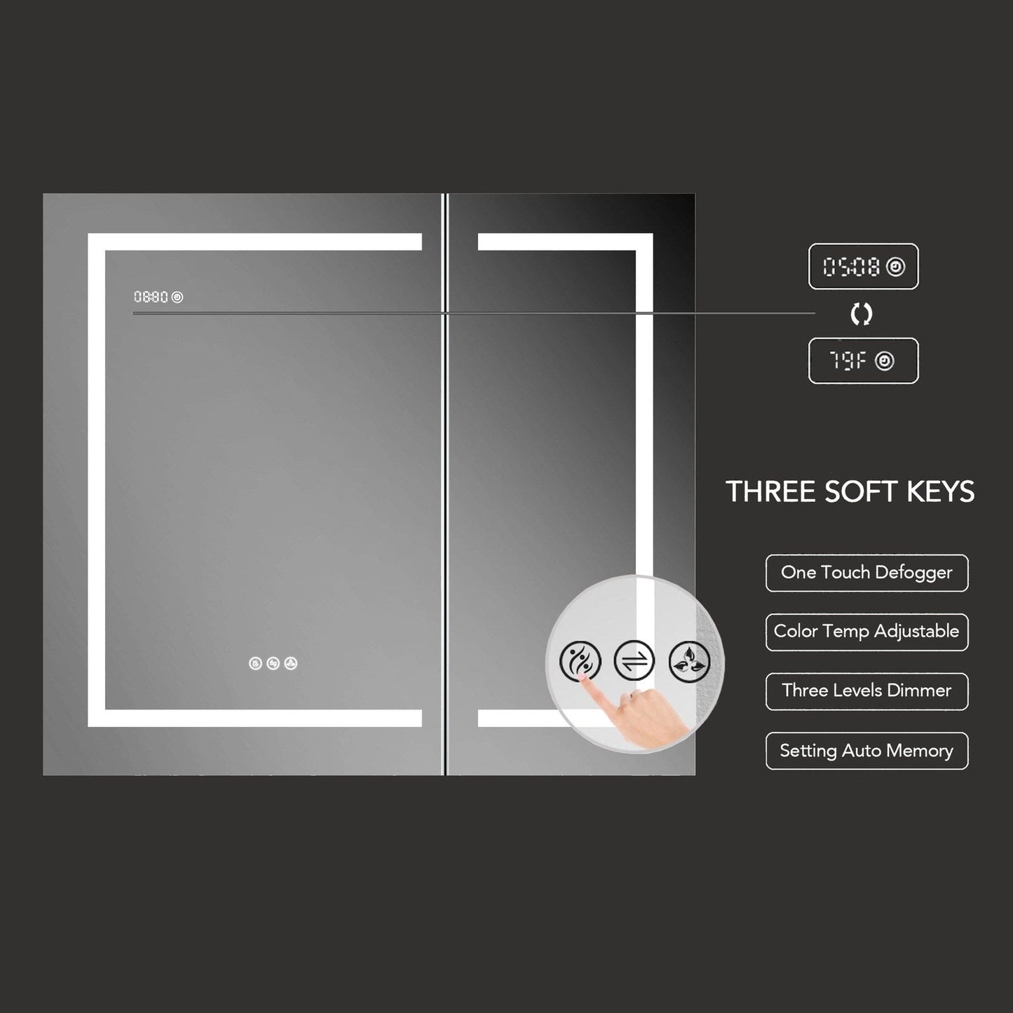 Blossom Asta – 36 Inches LED Medicine Cabinet - MCL2 3632